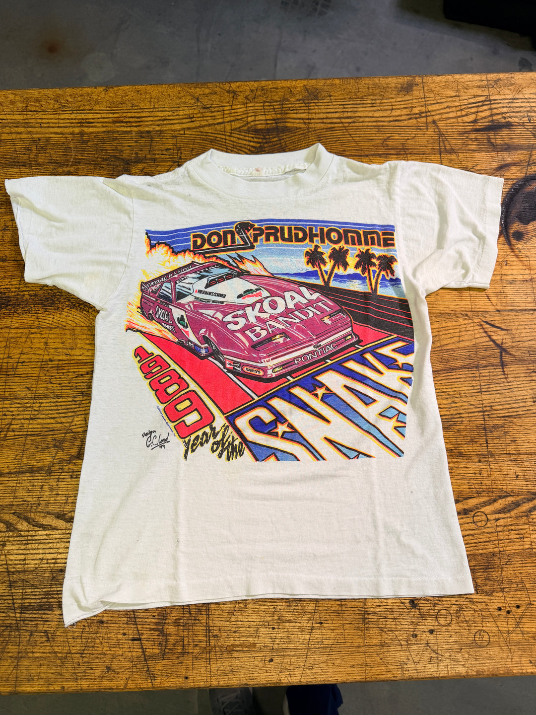 Vintage 1989 Don “The Snake” Prudhomme Skoal Bandit Funny Car Small T-Shirt – NHRA Legend Racing Tee | Rare Collectible