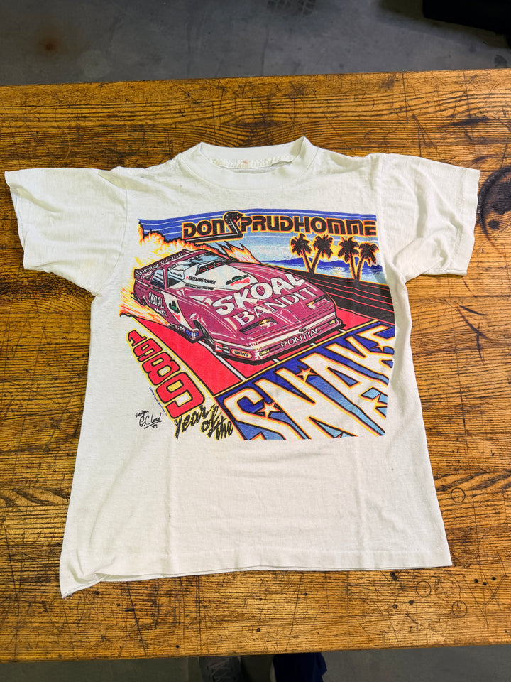 Vintage 1989 Don “The Snake” Prudhomme Skoal Bandit Funny Car Small T-Shirt – NHRA Legend Racing Tee | Rare Collectible