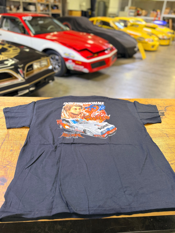 Don “The Snake” Prudhomme Army Funny Car T-Shirt (XL) – NHRA Legend Drag Racing Tee | RedLine Shirt Club Reprint