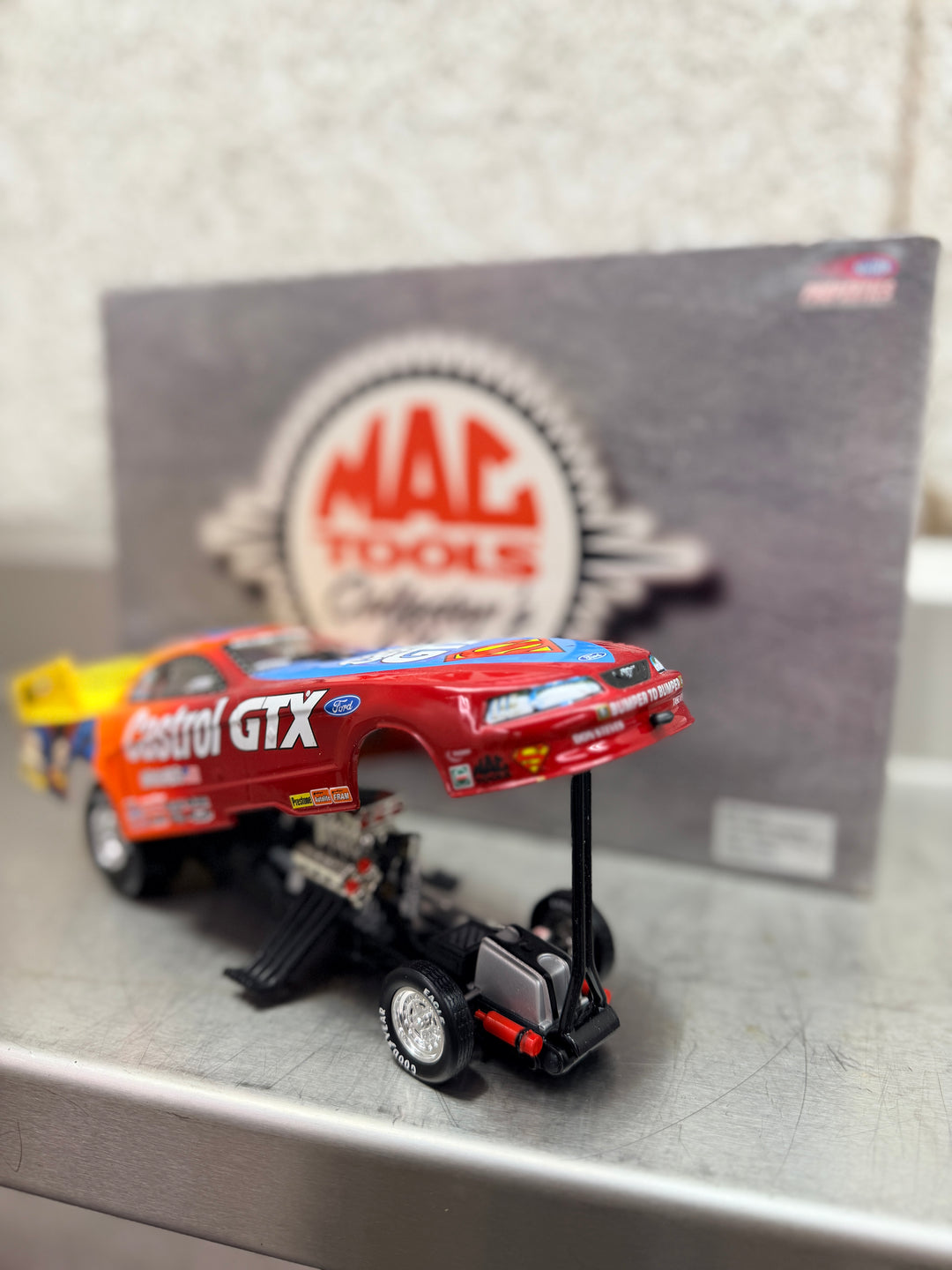 John Force Elvis 1998 & Superman 1999 Mustang Funny Cars 1:24 Diecast Kit – NHRA MAC Tools