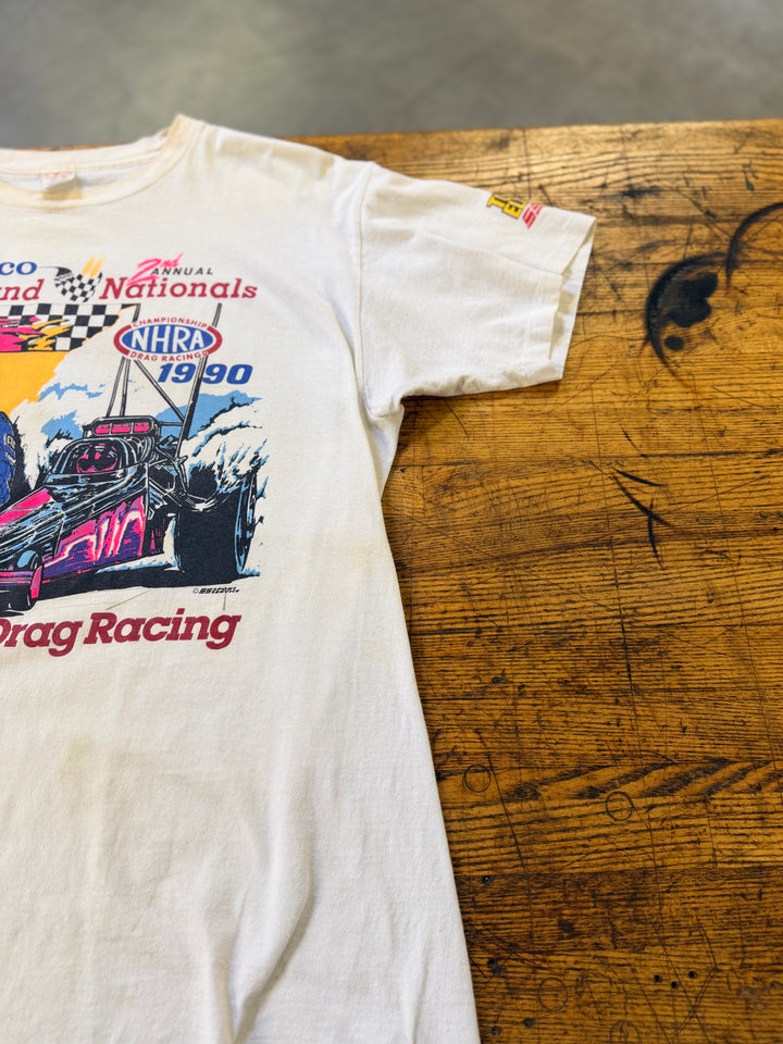 Vintage 1990 NHRA AC Delco Heartland Nationals Winston Drag Racing Tee (Size XXL)