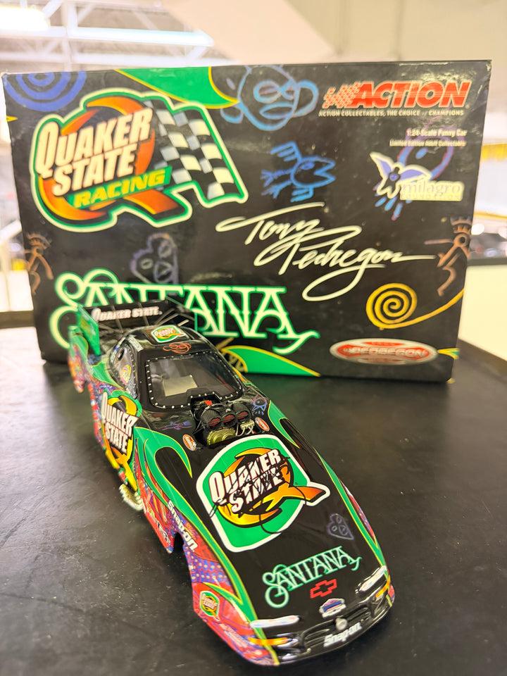 Tony Pedregon 2004 Quaker State Santana Funny Car 1:24 Diecast – Autographed 1 of 4,848 NHRA Collectible