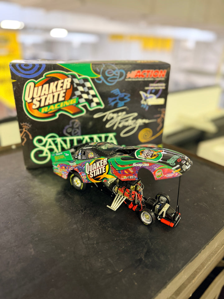 Tony Pedregon 2004 Quaker State Santana Funny Car 1:24 Diecast – Autographed 1 of 4,848 NHRA Collectible
