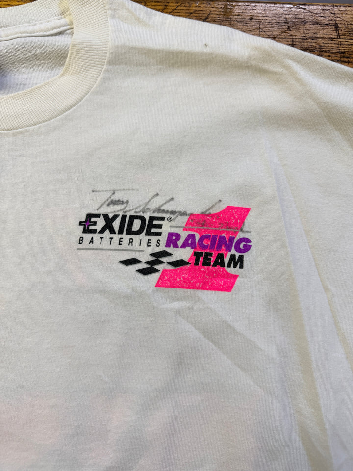 1999 Tony Schumacher Exide Top Fuel Tee (Signed)  NHRA — Size Large
