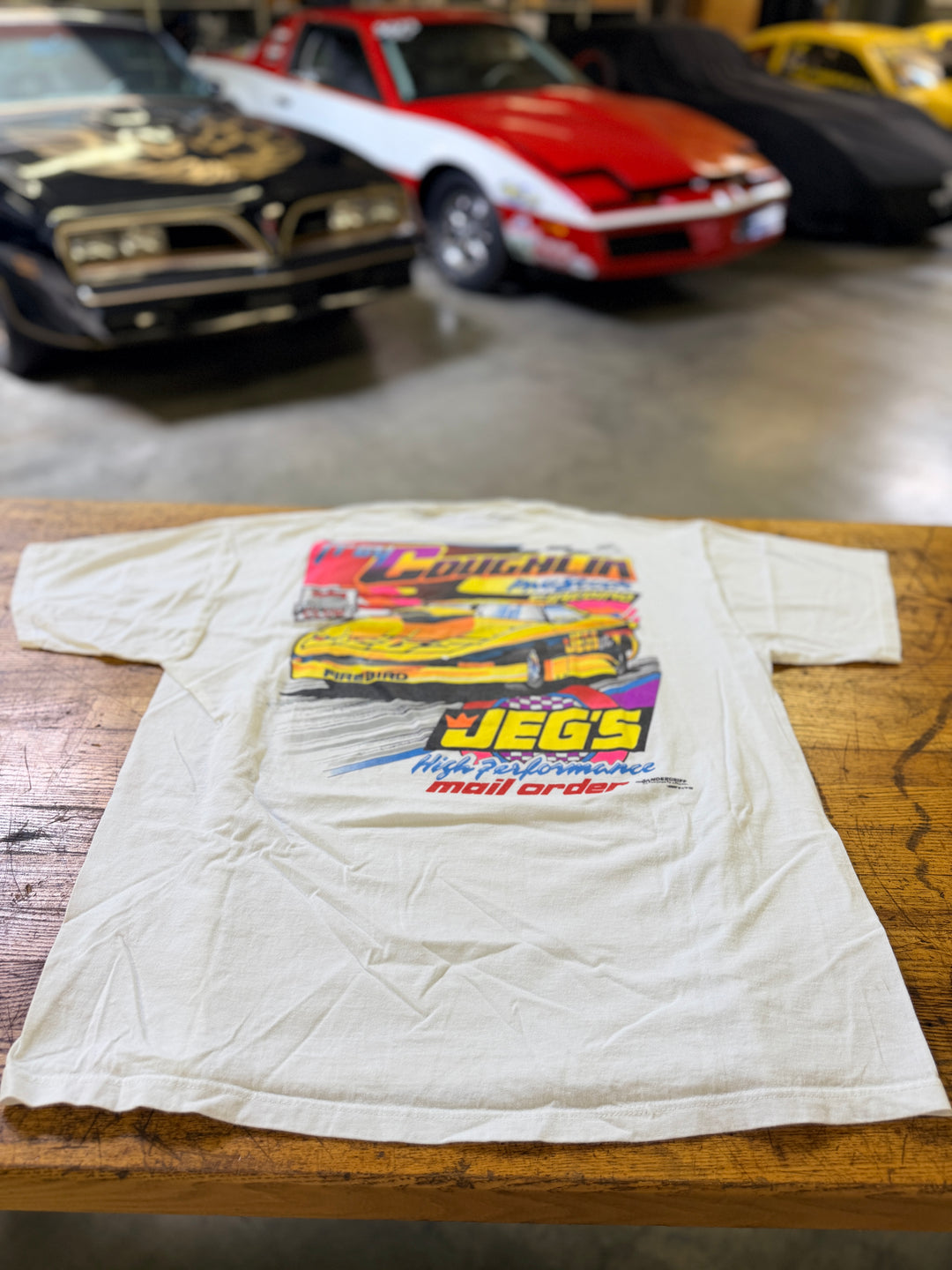 Vintage 1997 Troy Coughlin Sr JEGS Pro Stock Tee XL – NHRA Drag Racing Shirt – Rare 90s JEGS Racing Graphic