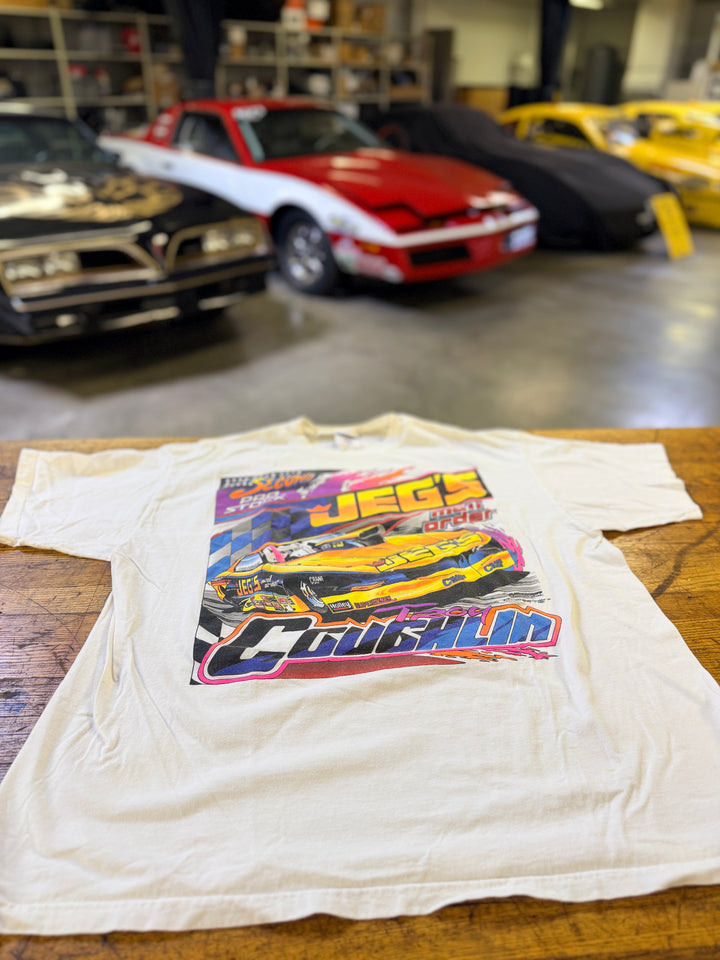 Vintage 1997 Troy Coughlin Sr JEGS 6-Second Club Tee XXL – NHRA Pro Stock Shirt – Rare 90s Drag Racing