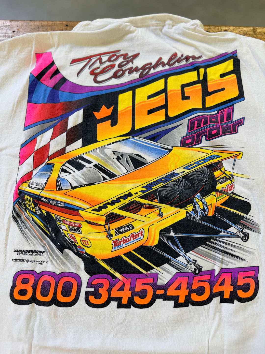 Vintage 1997 Troy Coughlin Sr JEGS 6-Second Club Tee XXL – NHRA Pro Stock Shirt – Rare 90s Drag Racing