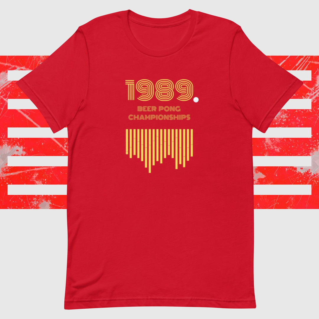 1989 Retro Beer Pong Ring-Spun Cotton T-Shirt [Unisex]