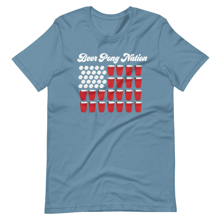 Beer Pong Nation Ring-Spun Cotton T-Shirt [Unisex]