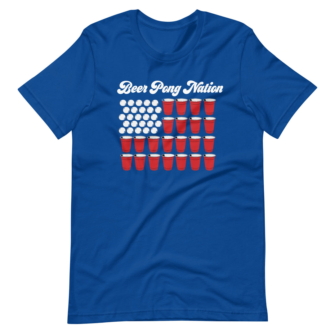 Beer Pong Nation Ring-Spun Cotton T-Shirt [Unisex]