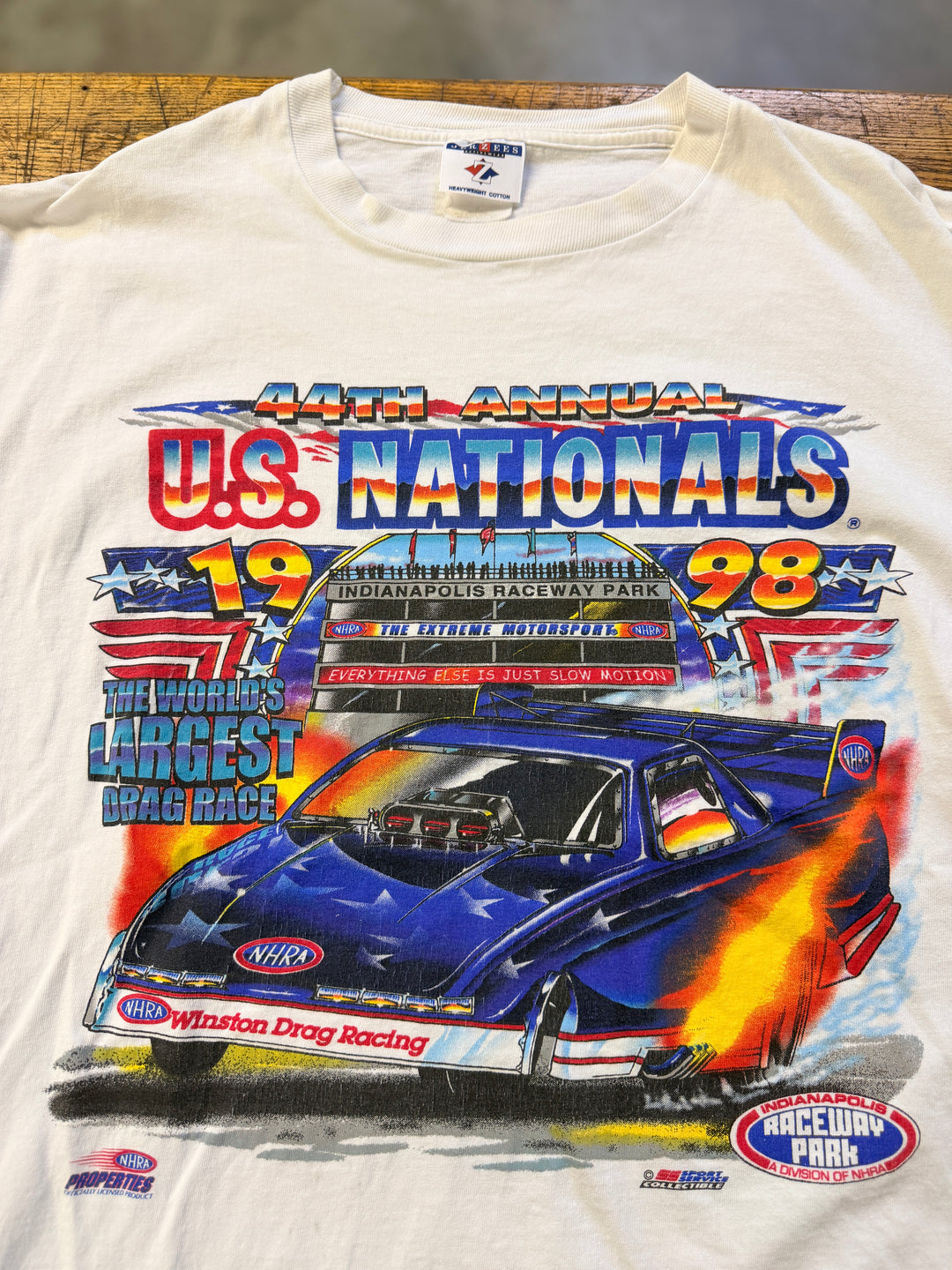 1998 NHRA U.S. Nationals Event Tee (Winston Era)  44th Annual — Indianapolis Raceway Park — Size XL