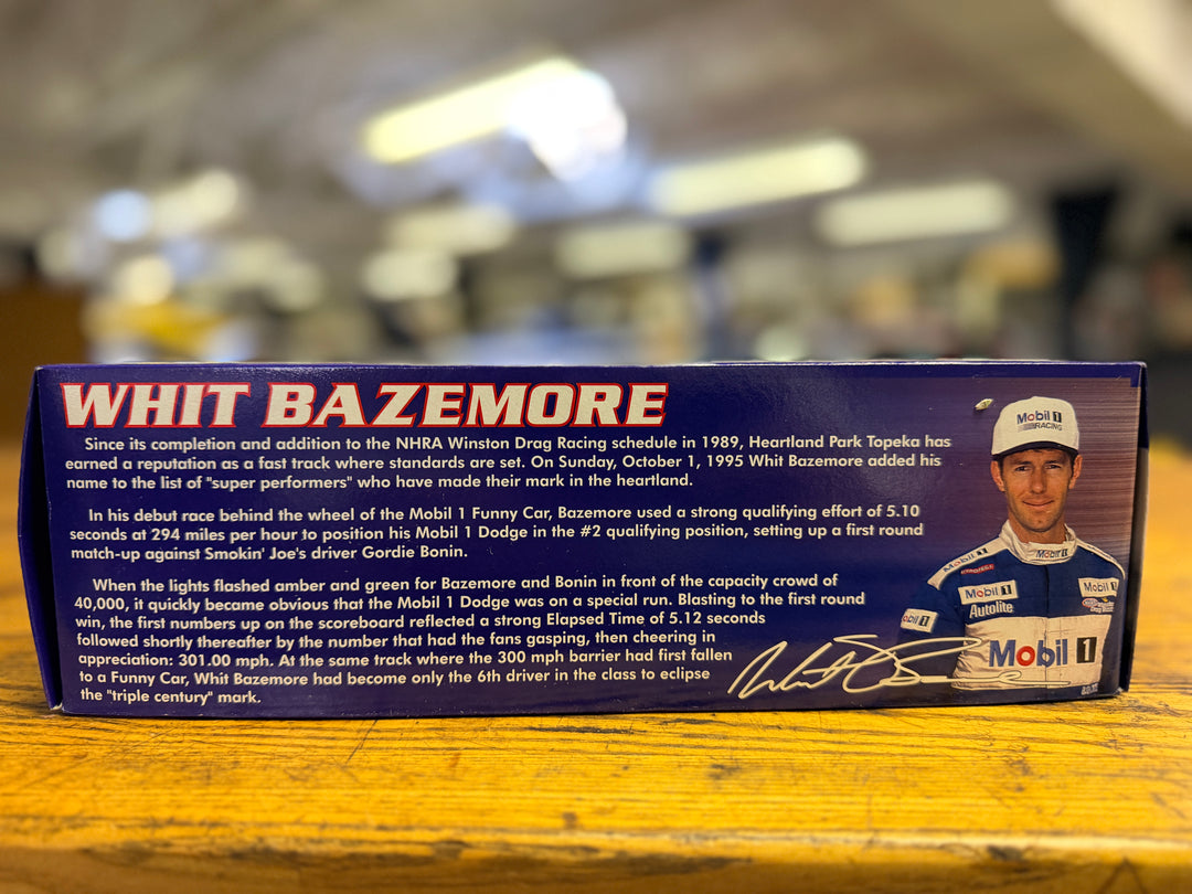 Whit Bazemore 1995 Dodge Mobil 1 Funny Car 1:24 NHRA Diecast – Limited 1 of 5,508