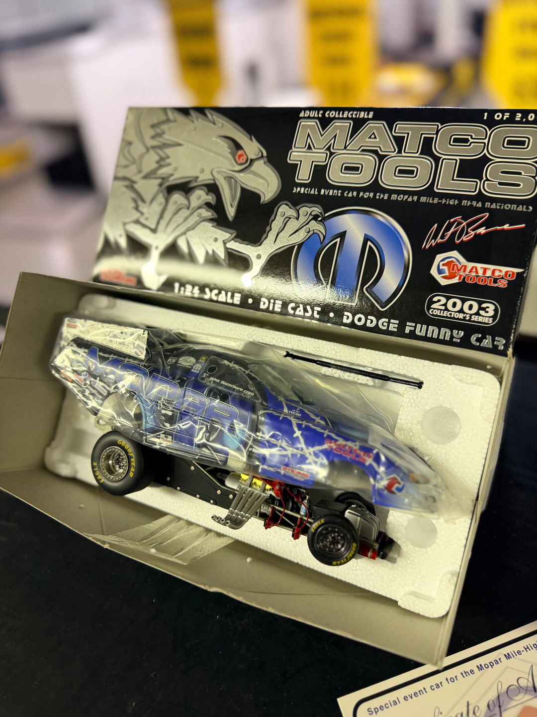 Whit Bazemore 2003 Mopar Matco Tools Funny Car 1:24 Diecast – Rare 1 of 2000 Racing Champions