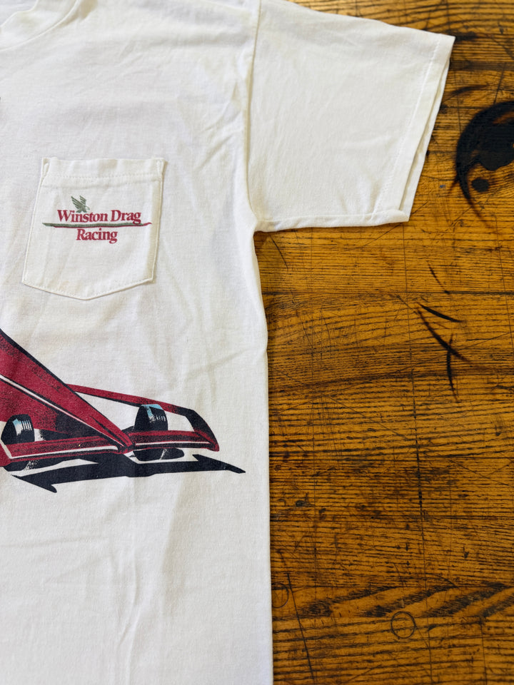 Vintage 1992 Winston Drag Racing Pocket Tee Large – NHRA Top Fuel Dragster Shirt
